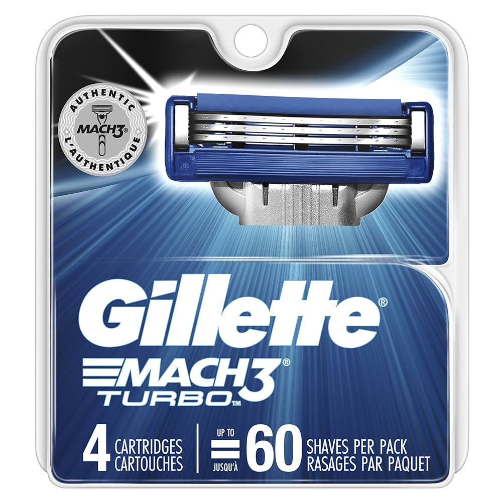 Amazon.com: Gillette Mach3 Turbo Cartridges, 4 Count